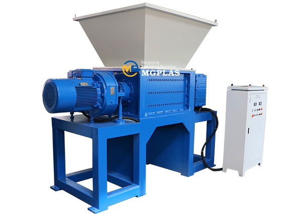 plastic pp woven bag twin shaft shredder machine